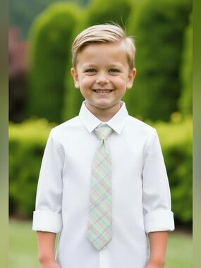 Cantebury Adjustable Vibrant Plaid Kids Tie